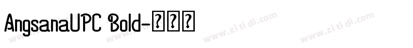 AngsanaUPC Bold字体转换